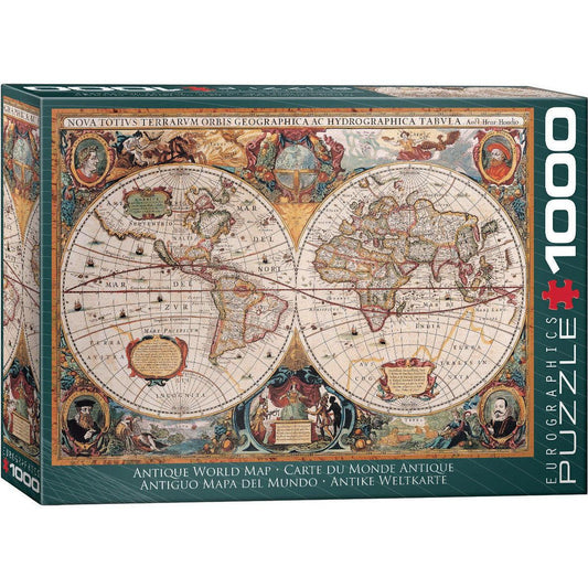 Antique World Map 1000 Piece Jigsaw Puzzle Eurographics