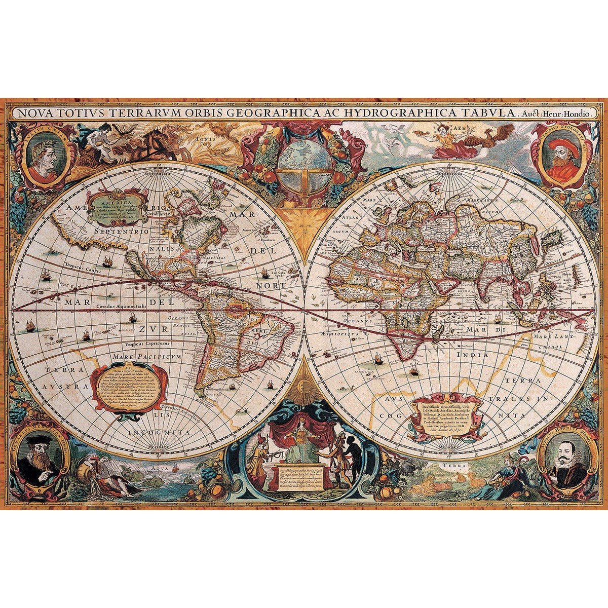 Antique World Map 2000 Piece Jigsaw Puzzle Eurographics