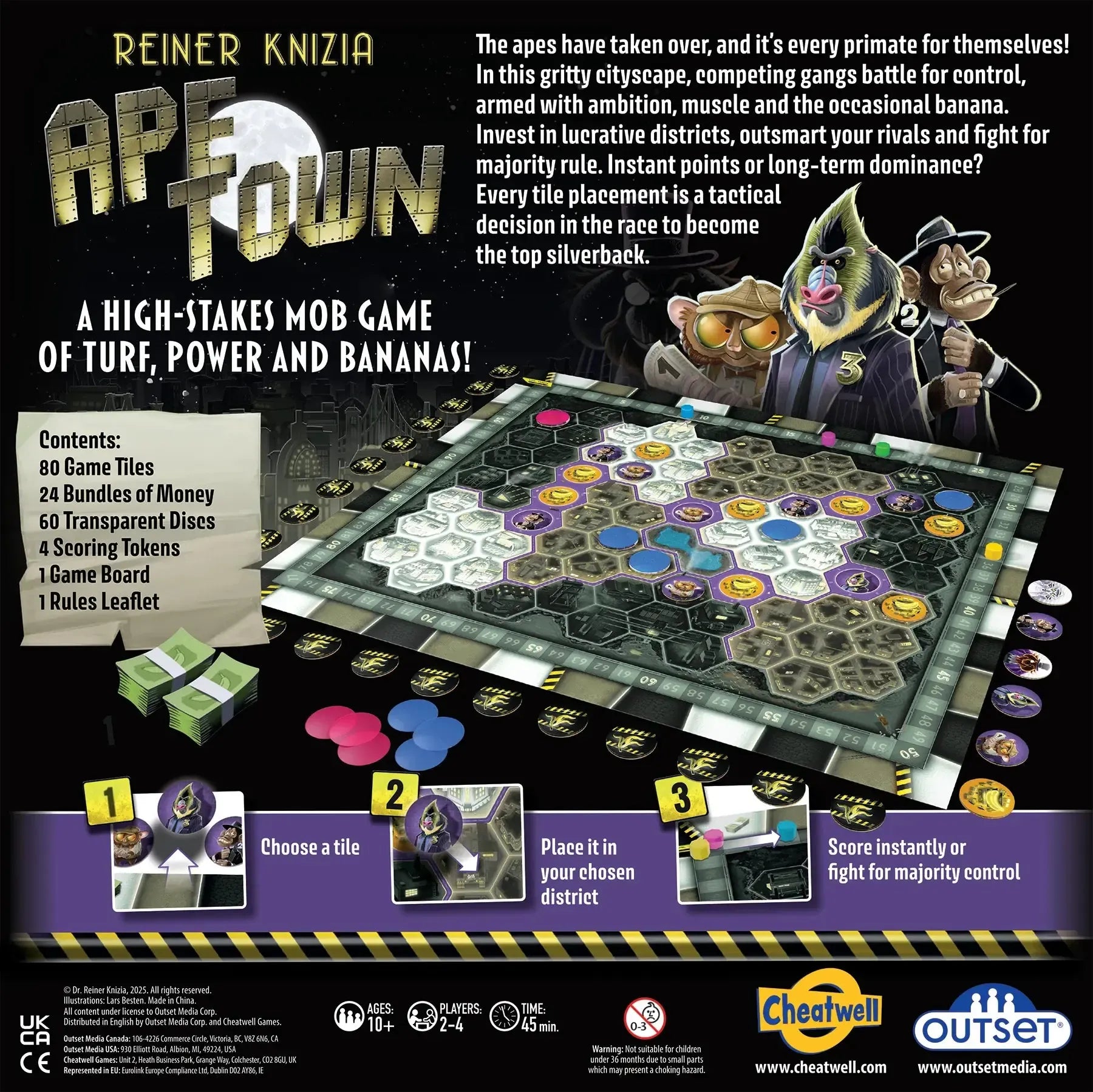 Ape Town - Strategic Tile Primate Mob Game - Outset