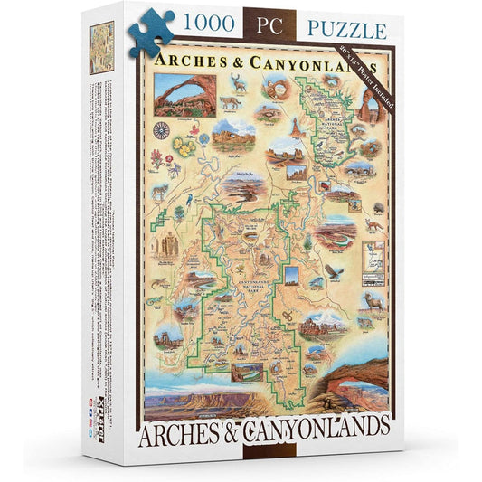 Arches & Canyonlands National Park 1000 Piece Jigsaw Puzzle Xplorer Maps