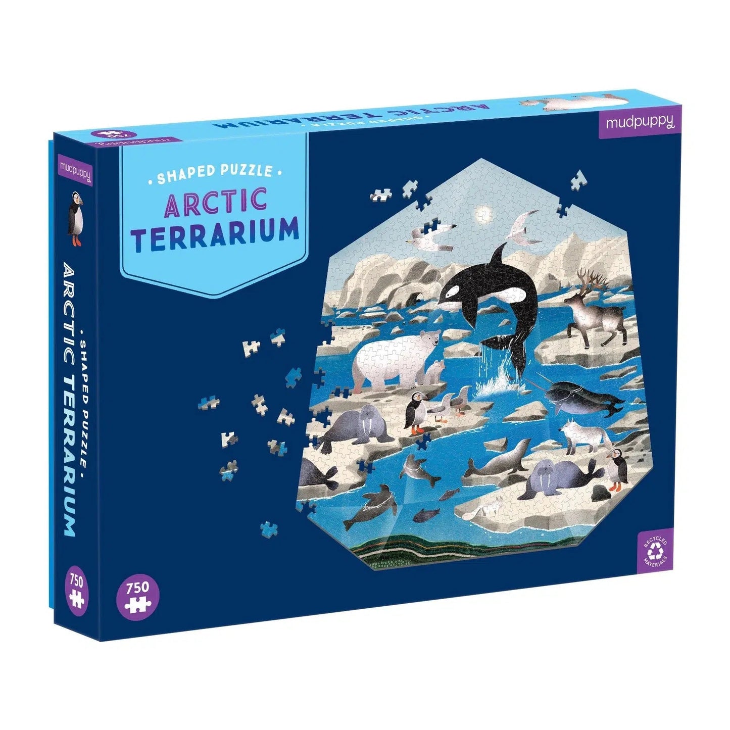 Arctic Terrarium 750 Piece Shaped Jigsaw Puzzle Mudpuppy