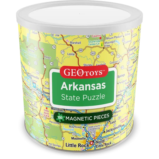 Arkansas State 100 Piece Magnetic Jigsaw Puzzle Geotoys