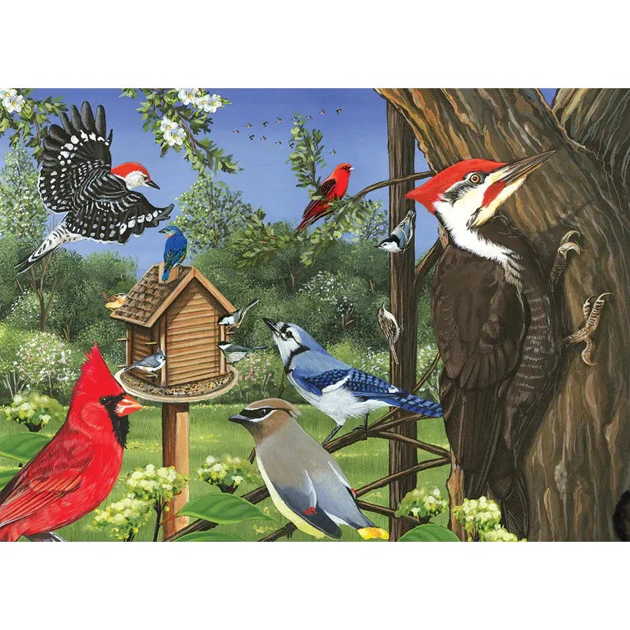 Around the Birdfeeder 35 Piece Tray Jigsaw Puzzle Cobble Hill