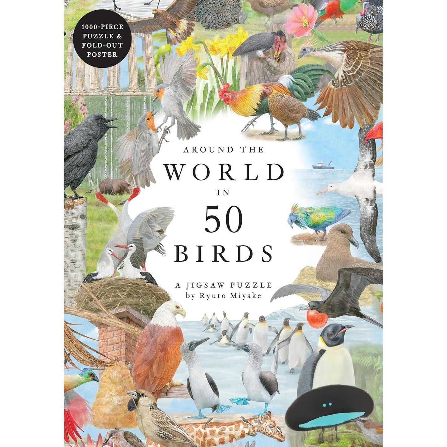 Around the World in 50 Birds 1000 Piece Jigsaw Puzzle Laurence King