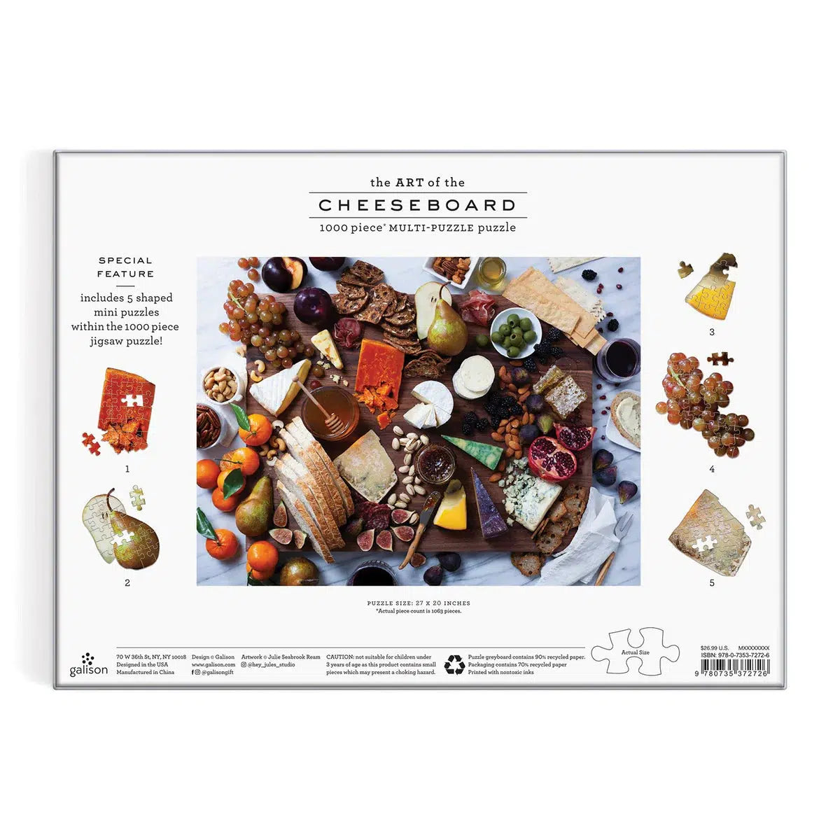 Art of the Cheeseboard 1000 Piece Jigsaw Puzzle Galison