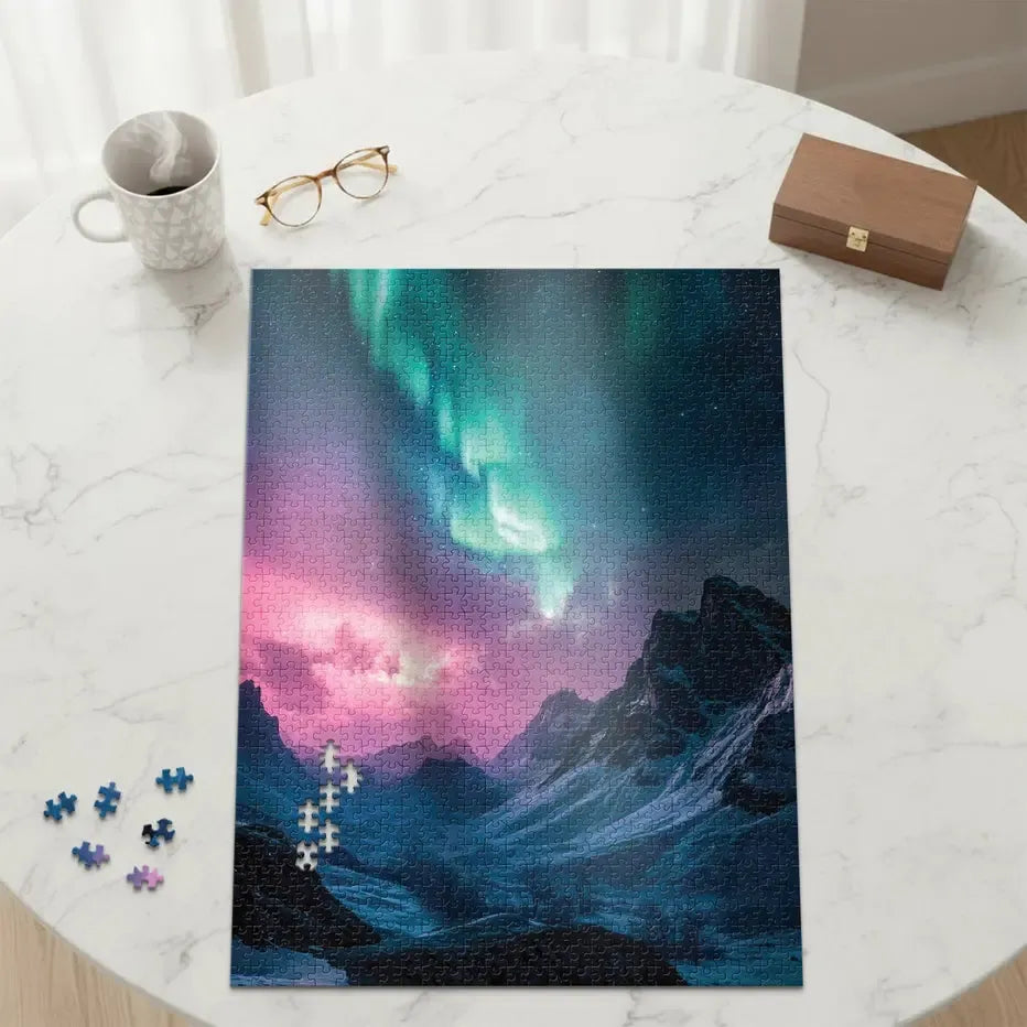 Artic Aurora 1000 Piece Jigsaw Puzzle Final Piece