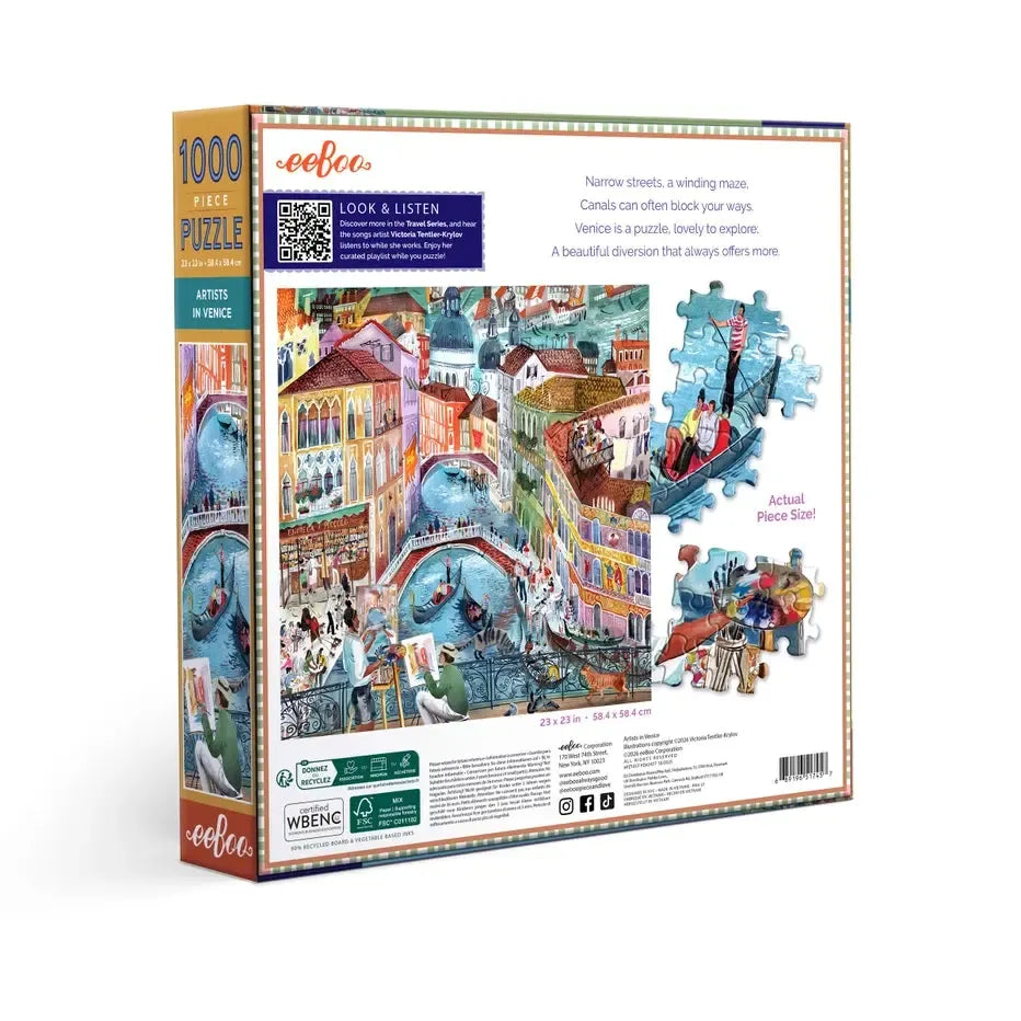 Artists in Venice 1000 Piece Jigsaw Puzzle eeBoo