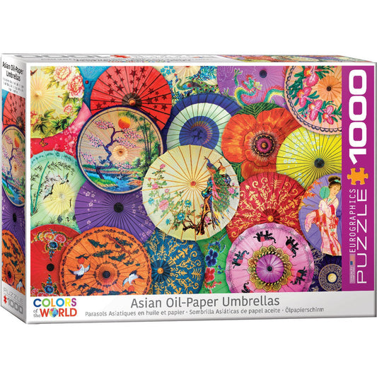 Asian Oil-Paper Umbrellas 1000 Piece Jigsaw Puzzle Eurographics