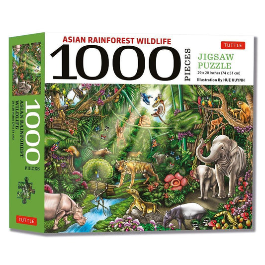 Asian Rainforest Wildlife 1000 Piece Jigsaw Puzzle Tuttle