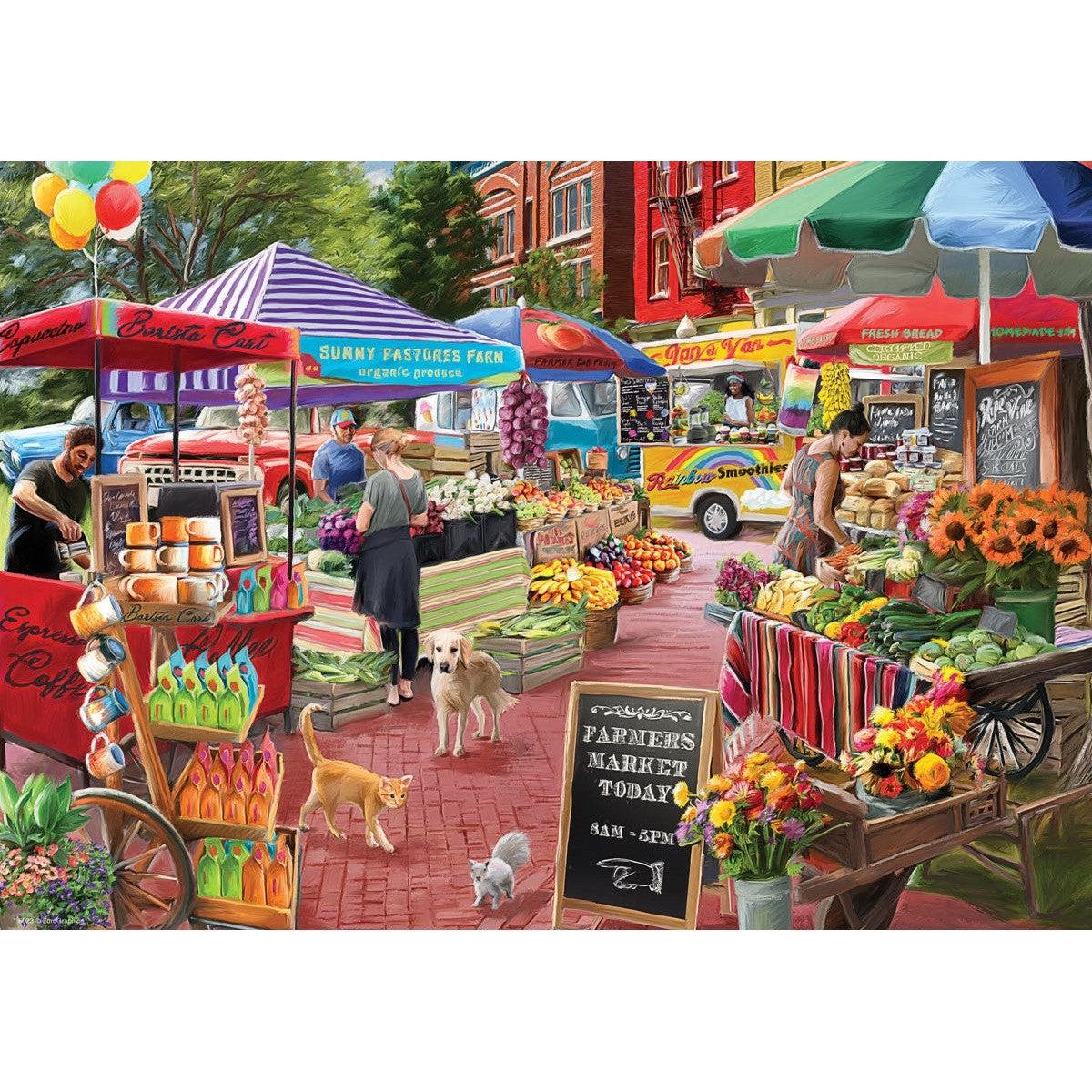 At Day at the Farmer's Market 104 Connecting Pieces Jigsaw Puzzle Eurographics