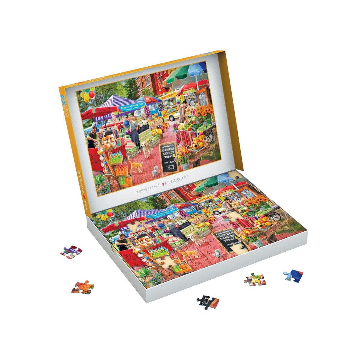 At Day at the Farmer's Market 104 Connecting Pieces Jigsaw Puzzle Eurographics