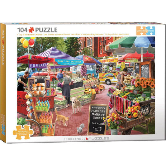 At Day at the Farmer's Market 104 Connecting Pieces Jigsaw Puzzle Eurographics