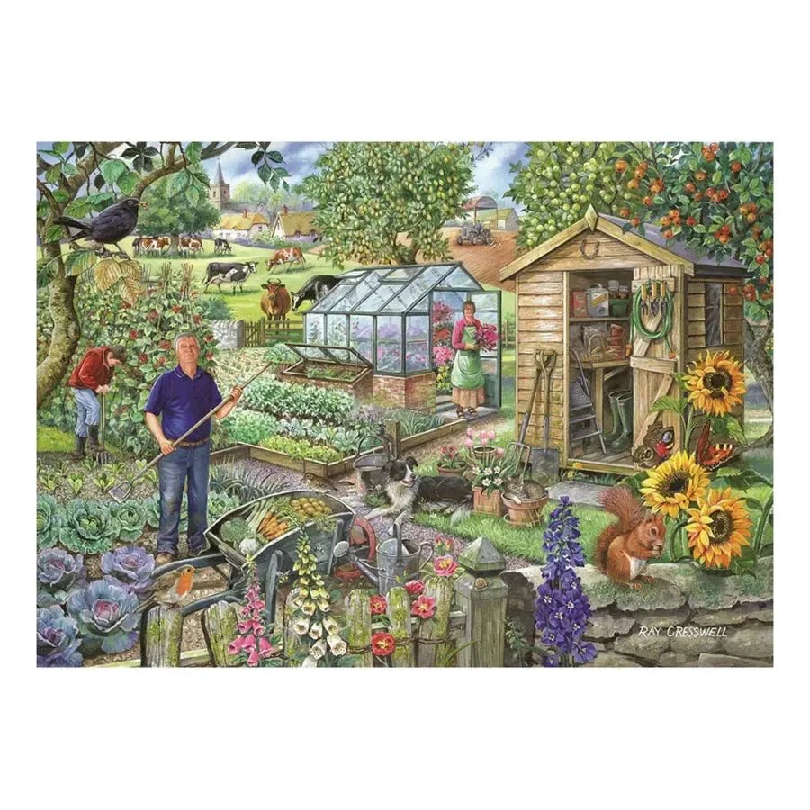 At the Allotment 500 Big Piece Jigsaw Puzzle HOP