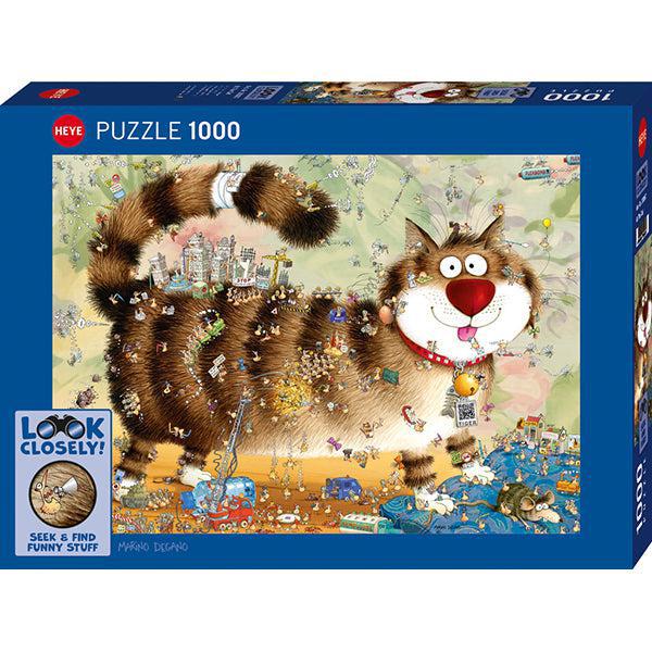 At the Cat Look Closely Seek & Find 1000 Piece Jigsaw Puzzle Heye