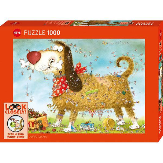 At the Dog Look Closely Seek & Find 1000 Piece Jigsaw Puzzle Heye