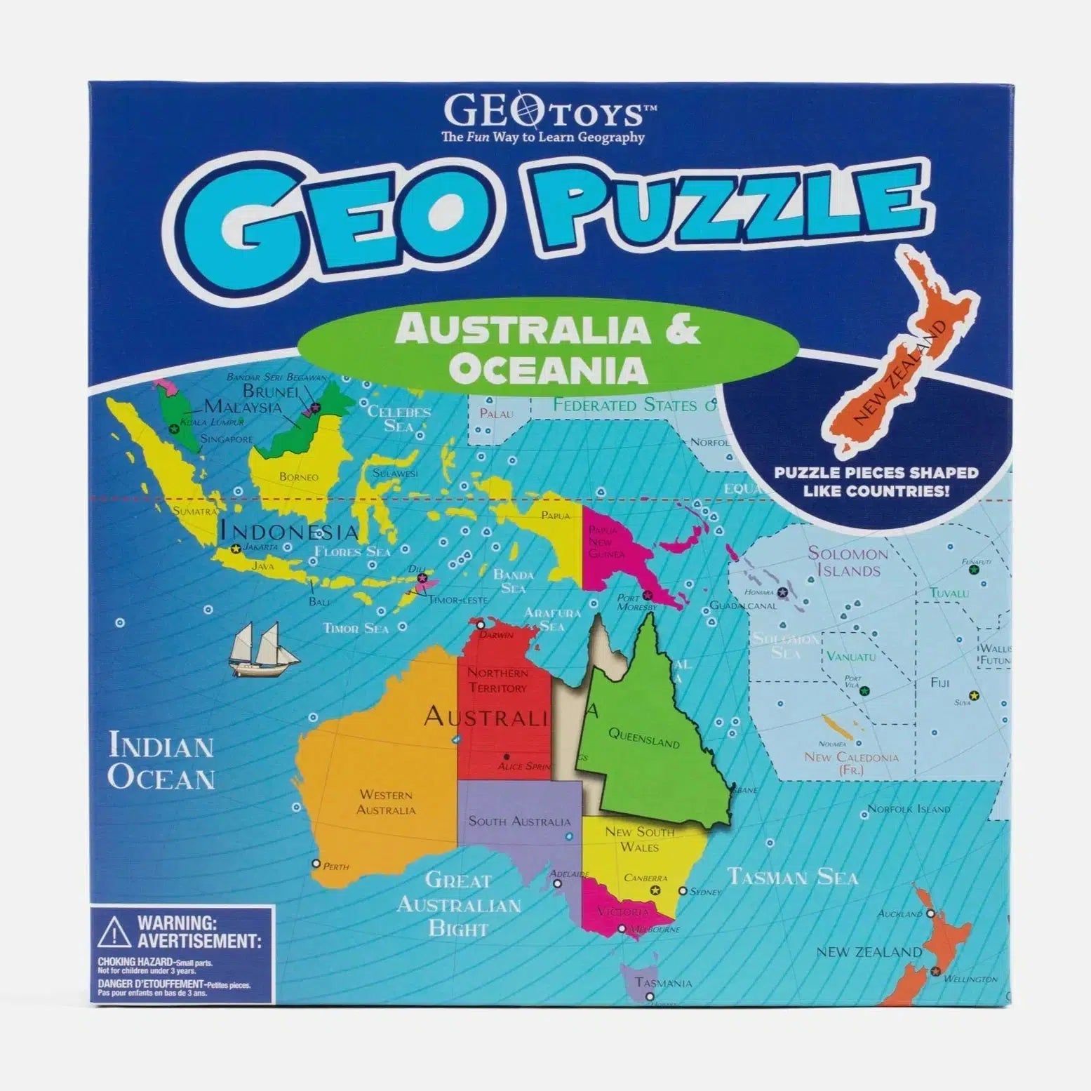 Australia & Oceania GeoPuzzle 70 Piece Jigsaw Puzzle Geotoys