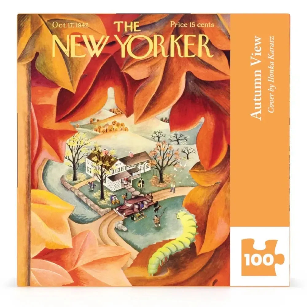 Autumn View The New Yorker 100 Piece Mini Jigsaw Puzzle NYPC