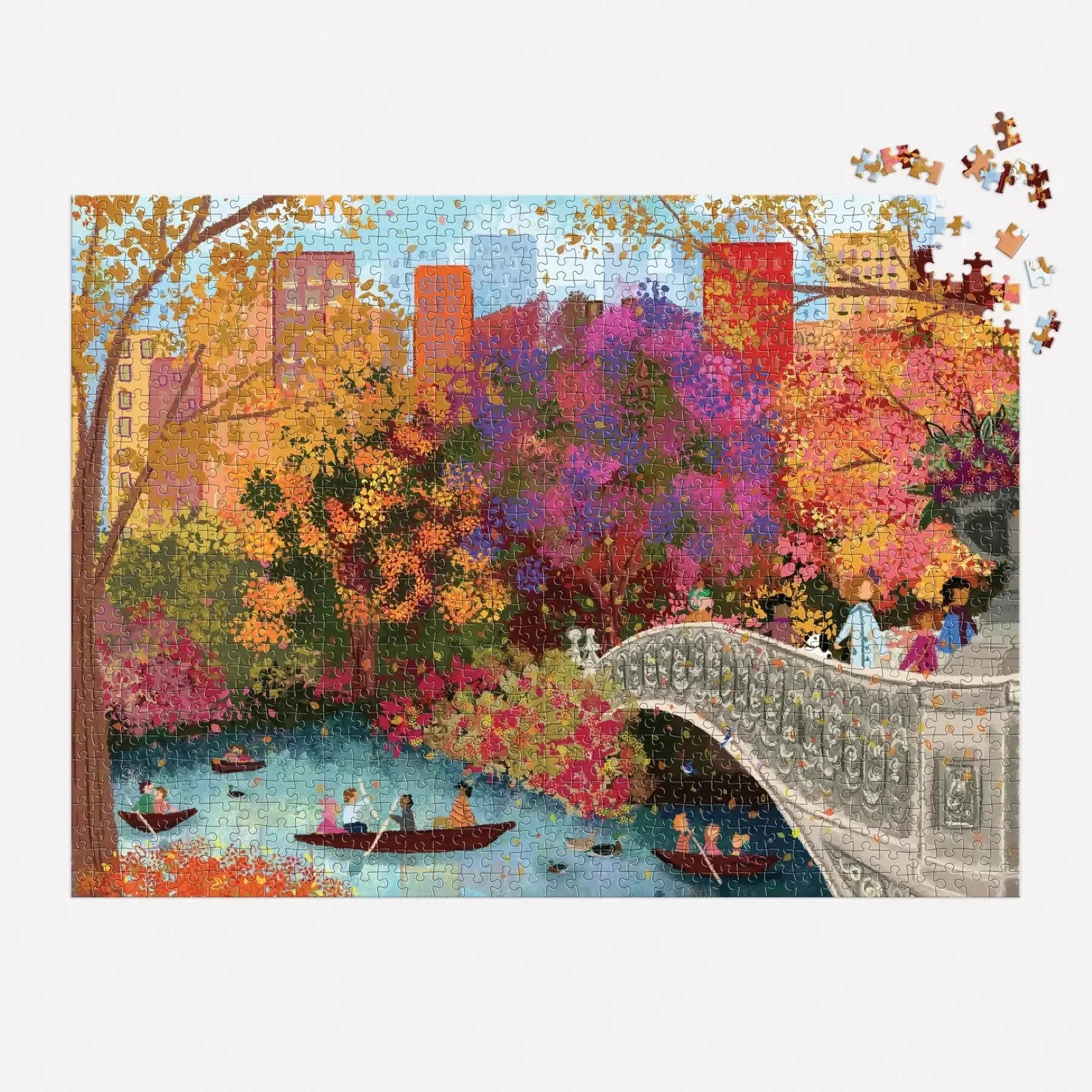 Autumn on Bow Bridge 1000 Piece Jigsaw Puzzle Galison