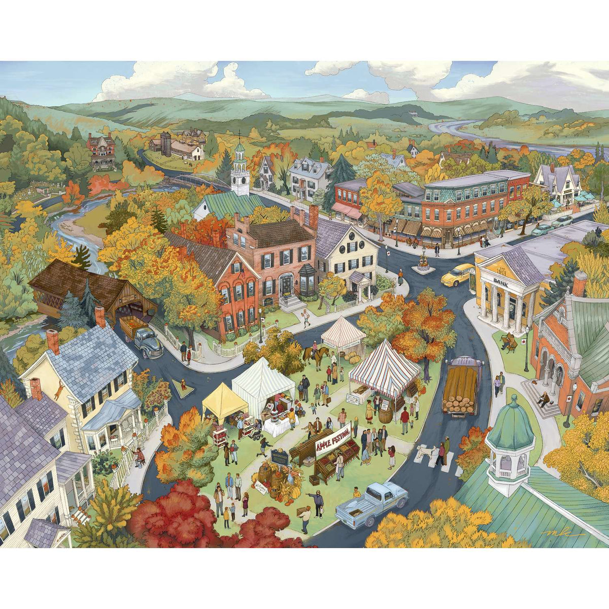 Autumn on the Green 1000 Piece Jigsaw Puzzle Boardwalk