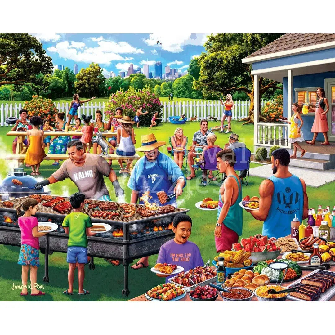 Backyard Barbecue 1000 Piece Jigsaw Puzzle Boardwalk