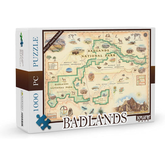 Badlands 1000 Piece Jigsaw Puzzle Xplorer Maps