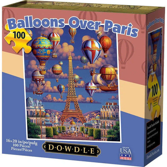 Balloons Over Paris 100 Piece Jigsaw Puzzle Dowdle