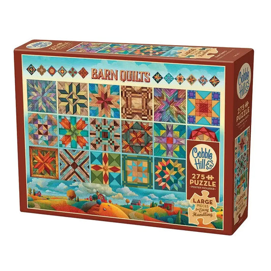 Barn Quilts 275 Large Piece Jigsaw Puzzle Cobble Hill