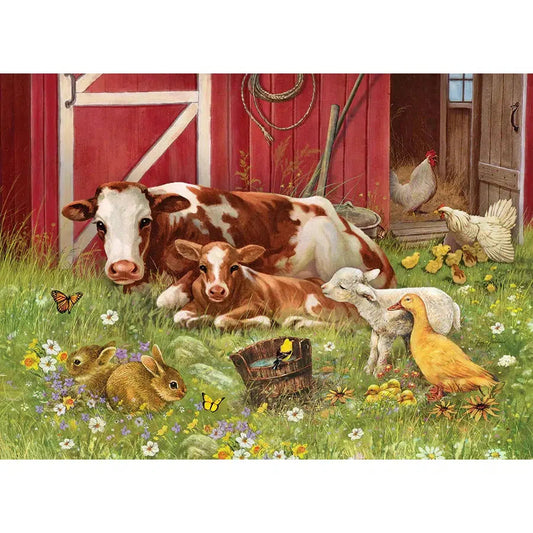 Barnyard Family 35 Piece Tray Jigsaw Puzzle Cobble Hill