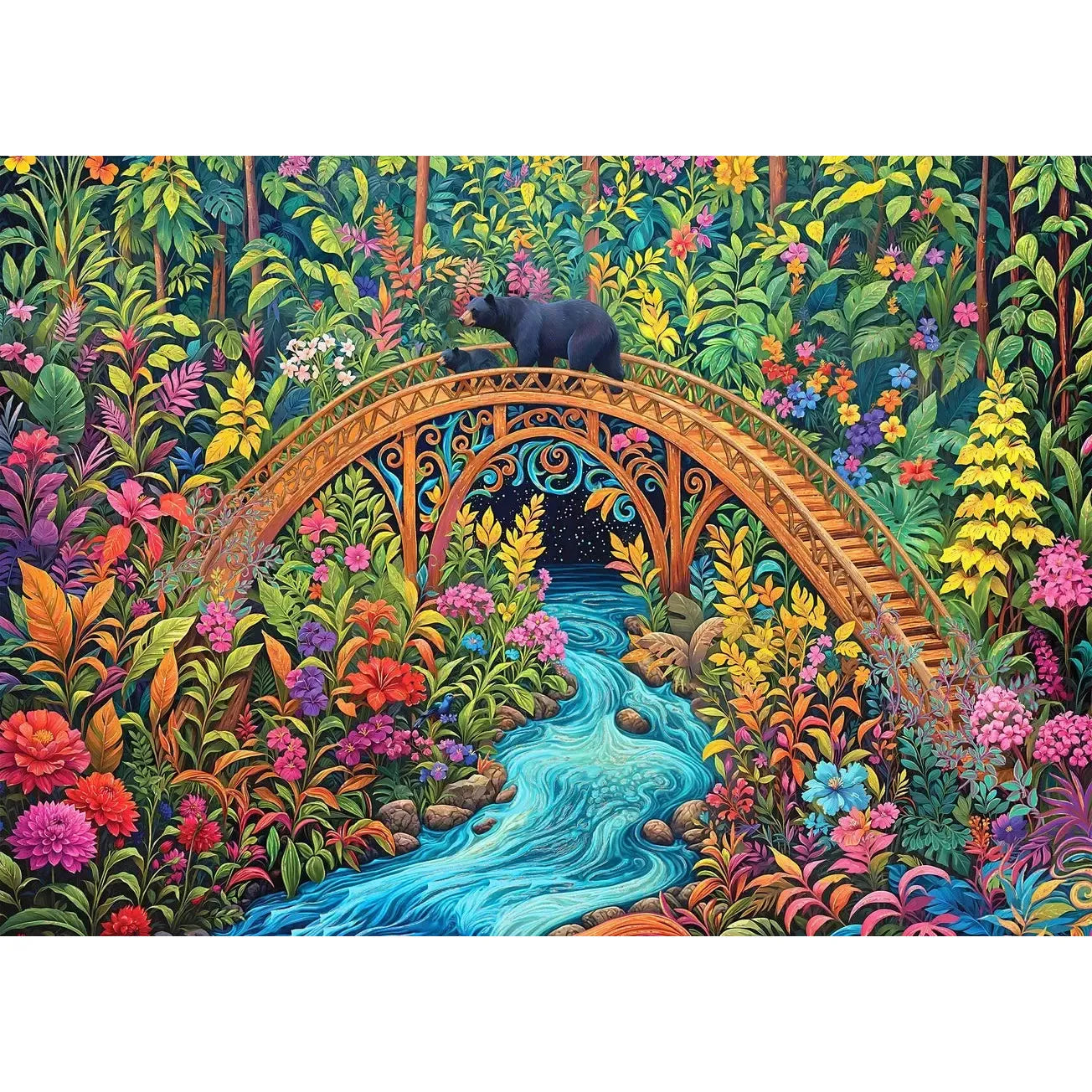 Bear Bridge 1000 Piece Jigsaw Puzzle Peter Pauper