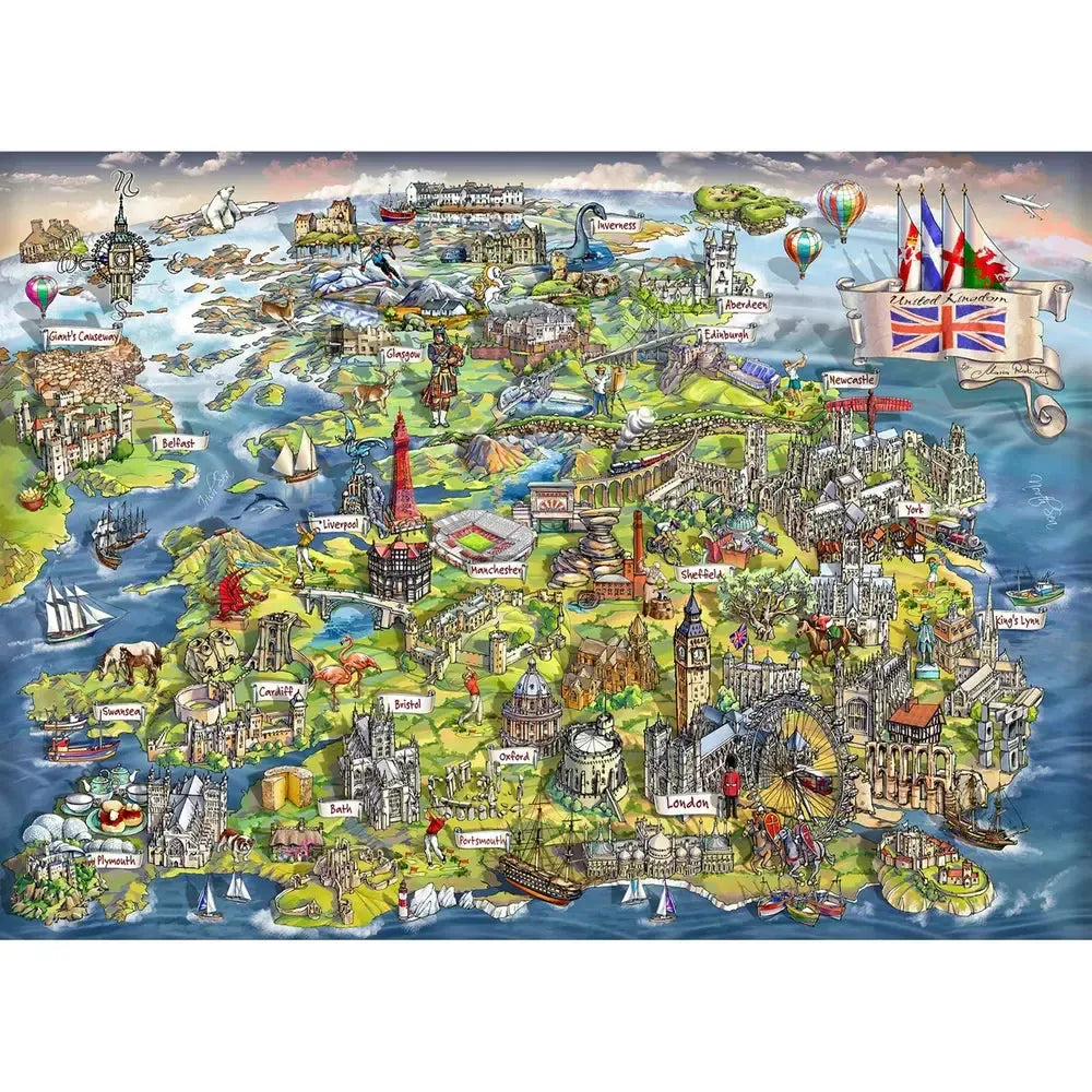 Beautiful Britain 1000 Piece Jigsaw Puzzle Gibsons