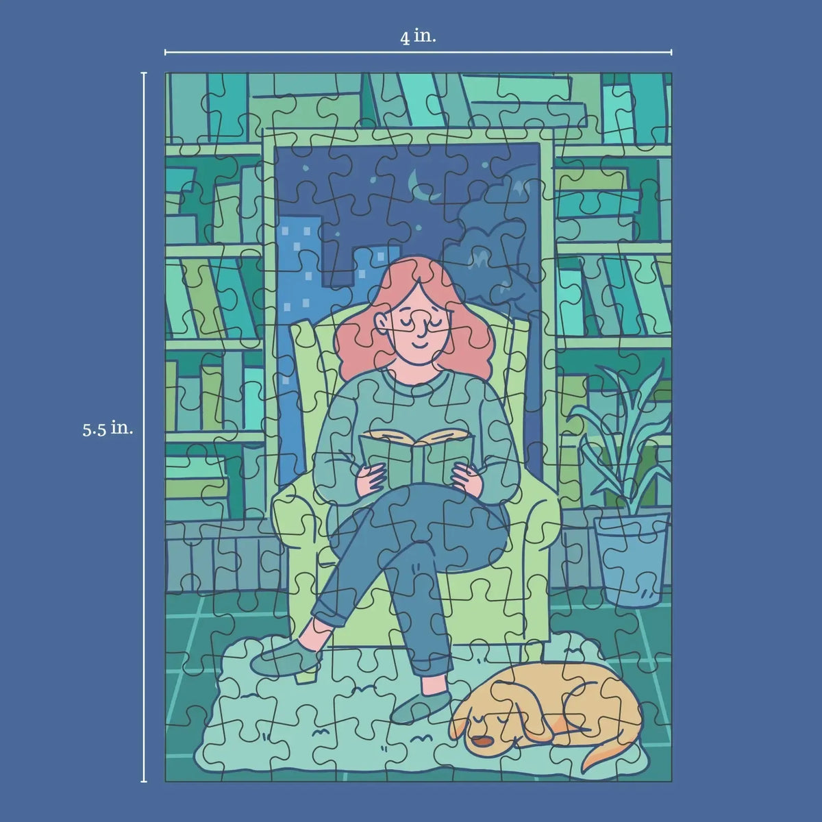 Bibliophile 99 Piece Mini Jigsaw Puzzle Puzzledly