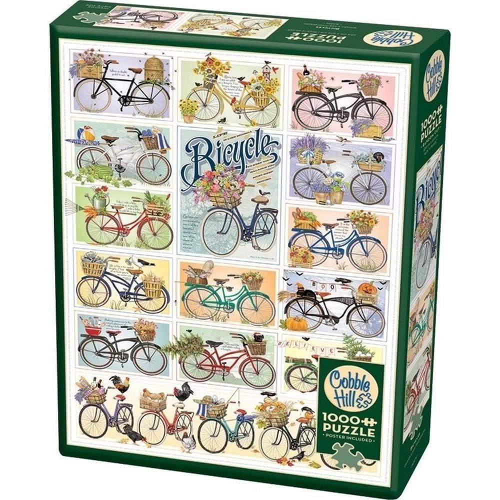 Bicycles (Large Box) 1000 Piece Jigsaw Puzzle Cobble Hill