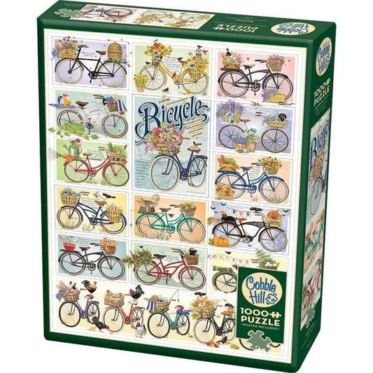 Bicycles (Large Box) 1000 Piece Jigsaw Puzzle Cobble Hill