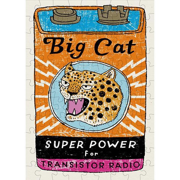 Big Cat Power 99 Piece Mini Jigsaw Puzzle Happily
