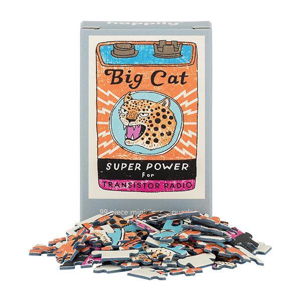 Big Cat Power 99 Piece Mini Jigsaw Puzzle Happily