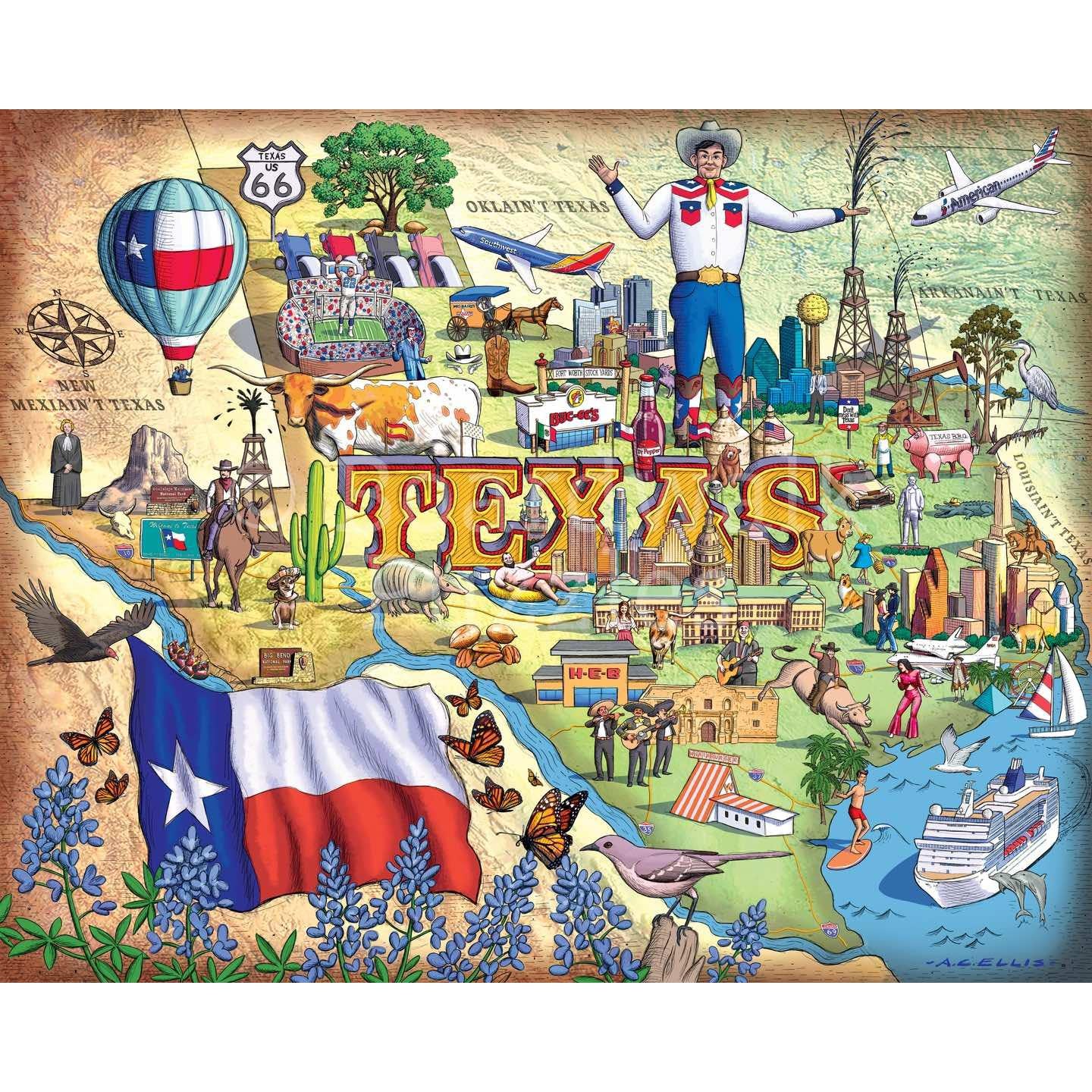 Big Texas 210 Piece Jigsaw Puzzle Boardwalk