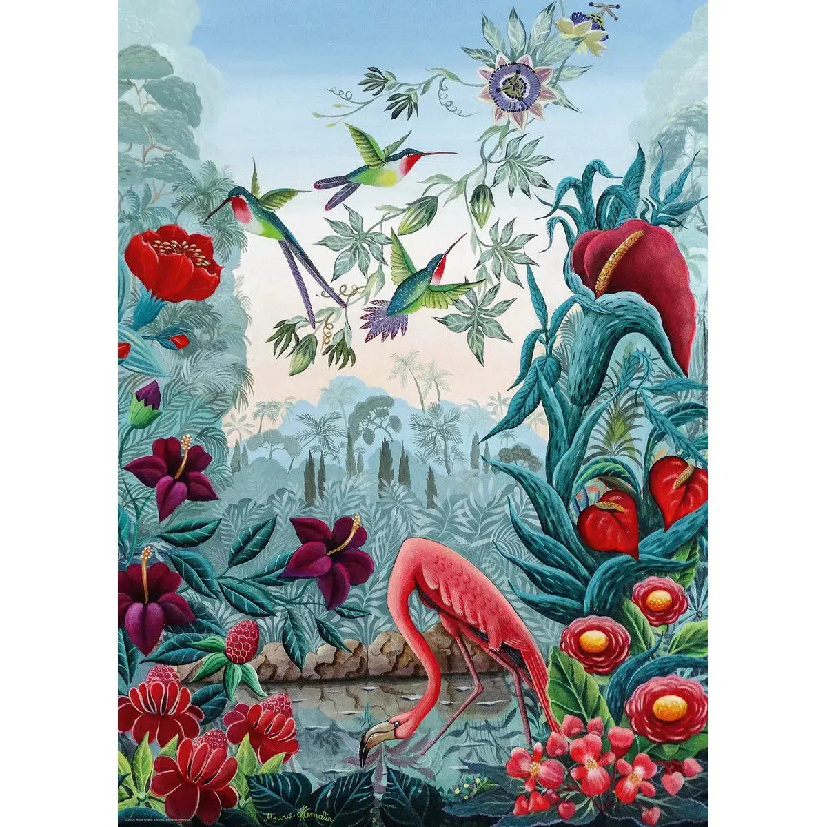 Bird Paradise Exotic Garden 1000 Piece Jigsaw Puzzle Heye