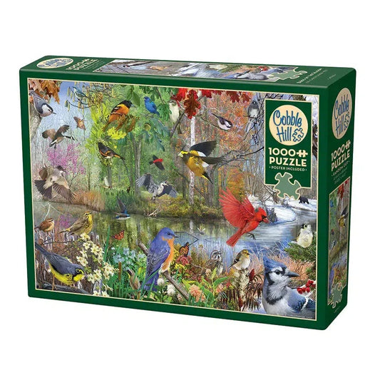 Birds of the Season 1000 Piece Jigsaw Puzzle Cobble Hill