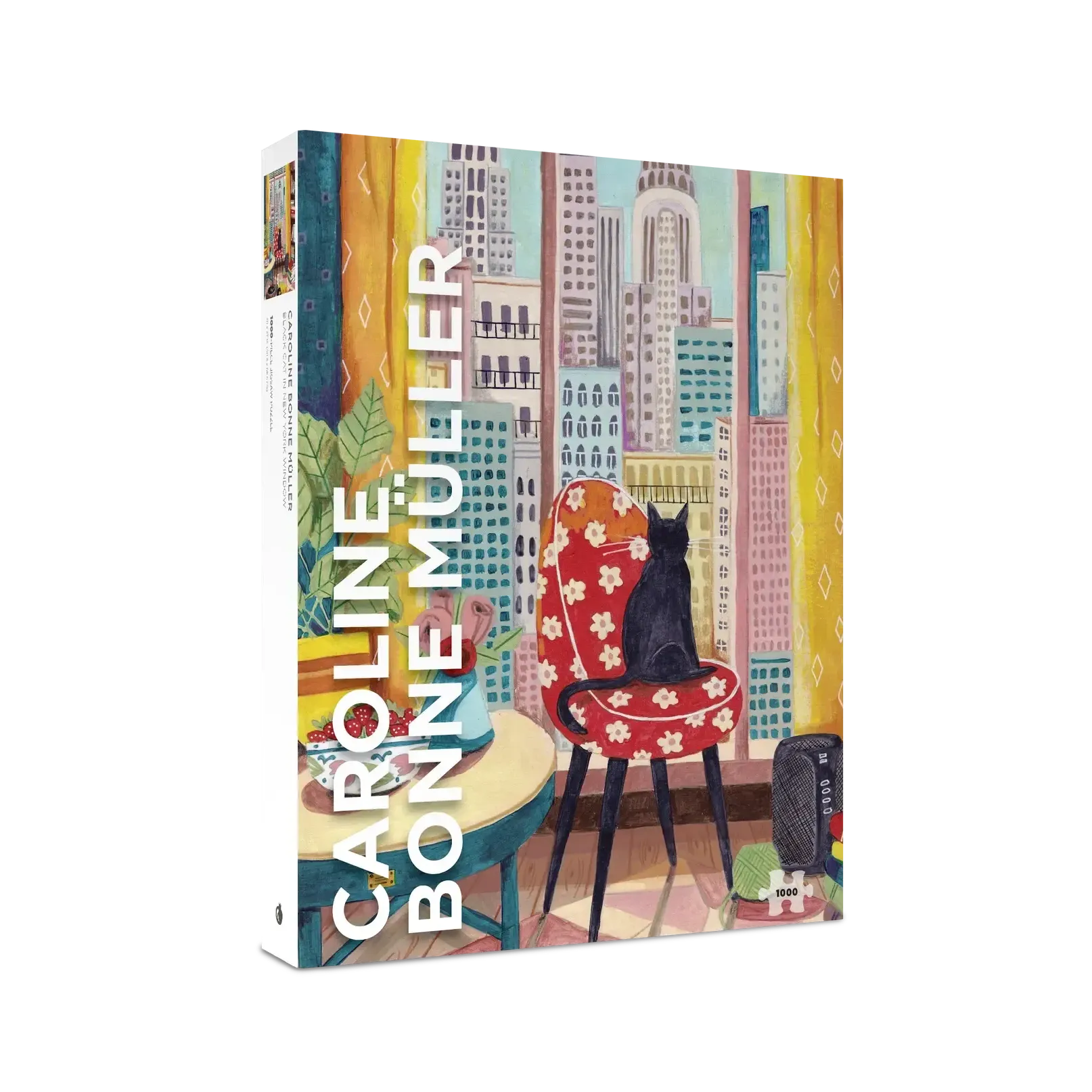 Black Cat in New York Window 1000 Piece Jigsaw Puzzle Pomegranate