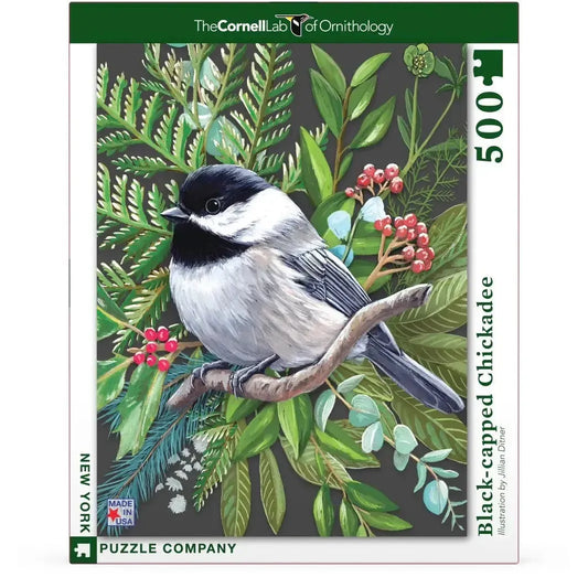 Black-capped Chickadee Cornell Lab 500 Piece Jigsaw Puzzle NYPC