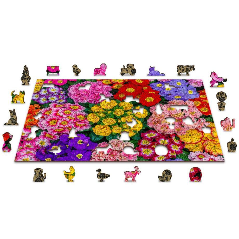 Blooming Flowers 505 Piece Wood Jigsaw Puzzle Wooden City