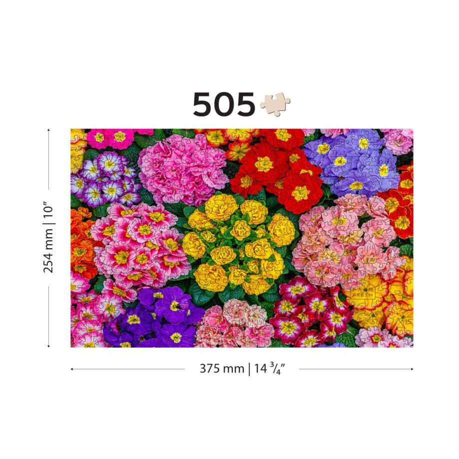 Blooming Flowers 505 Piece Wood Jigsaw Puzzle Wooden City