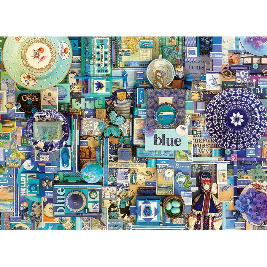 Blue 1000 Piece Jigsaw Puzzle Cobble Hill