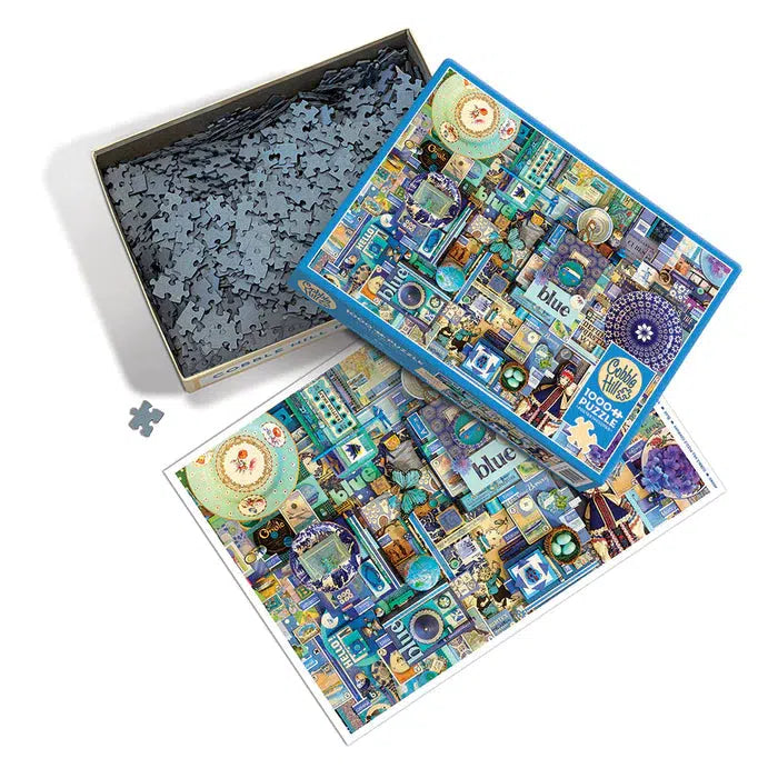 Blue 1000 Piece Jigsaw Puzzle Cobble Hill