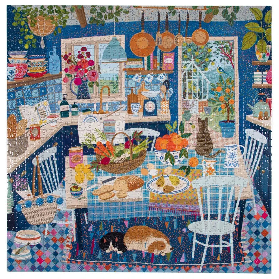 Blue Kitchen 1000 Piece Jigsaw Puzzle eeBoo