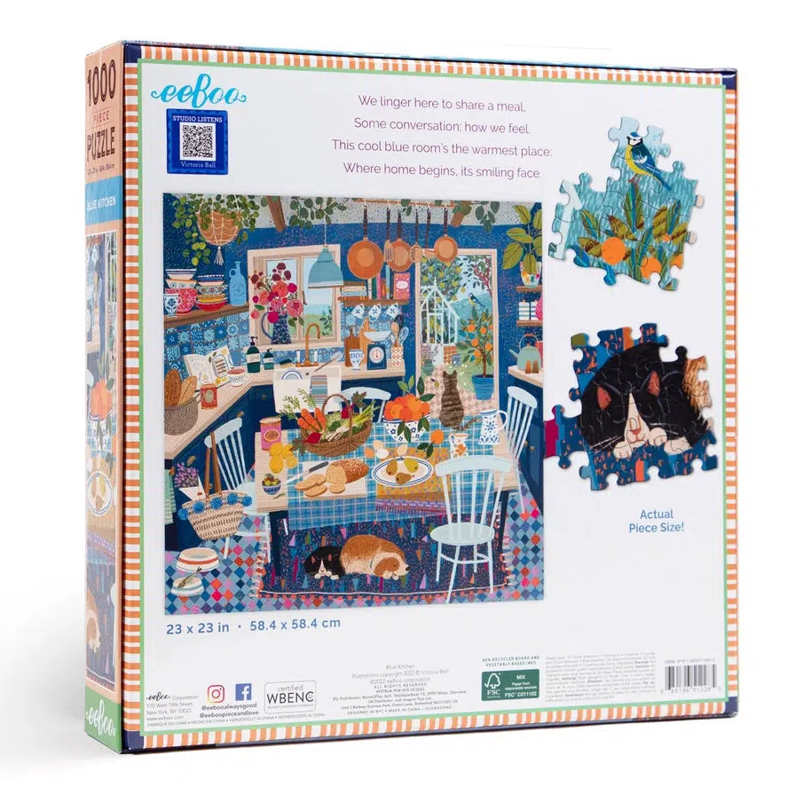 Blue Kitchen 1000 Piece Jigsaw Puzzle eeBoo