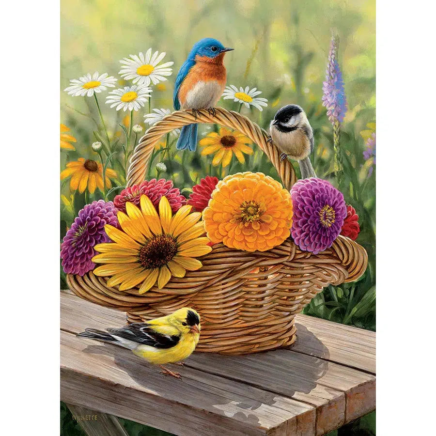 Bluebird & Bouquet 35 Piece Tray Jigsaw Puzzle Cobble Hill