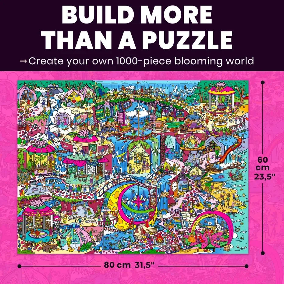 Blush Lotus Kingdom "Seek & See" 1000 Piece Jigsaw Puzzle Quokka