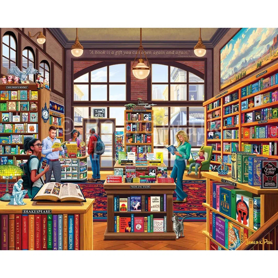 Bookshop 1000 Piece Jigsaw Puzzle Boardwalk