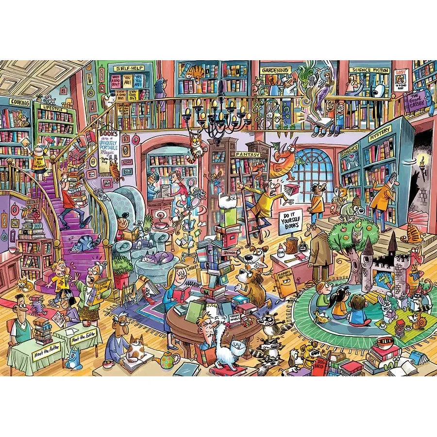 Bookshop Bedlam 1000 Piece Jigsaw Puzzle Cobble Hill